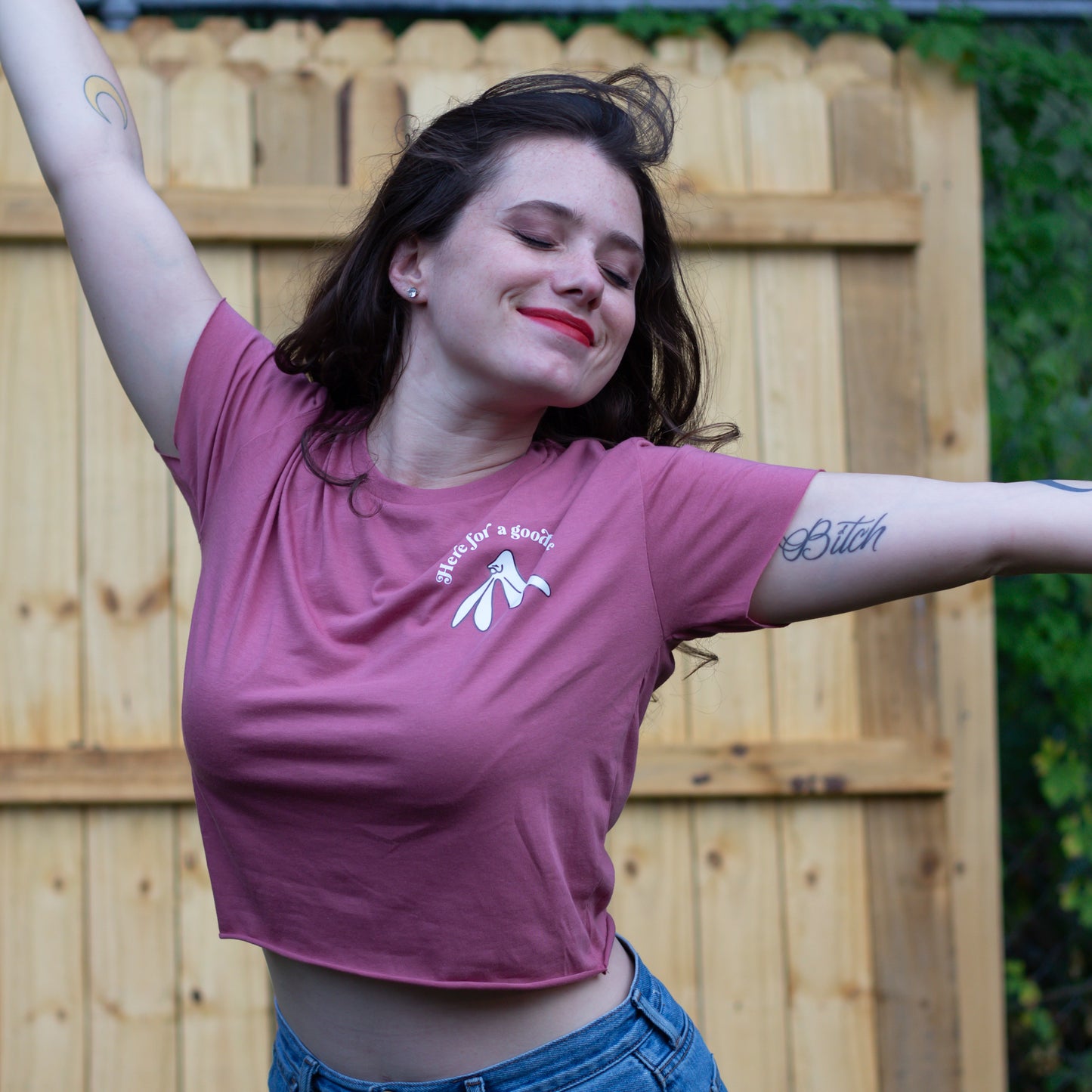 "Here for a Good Time" Crop Top