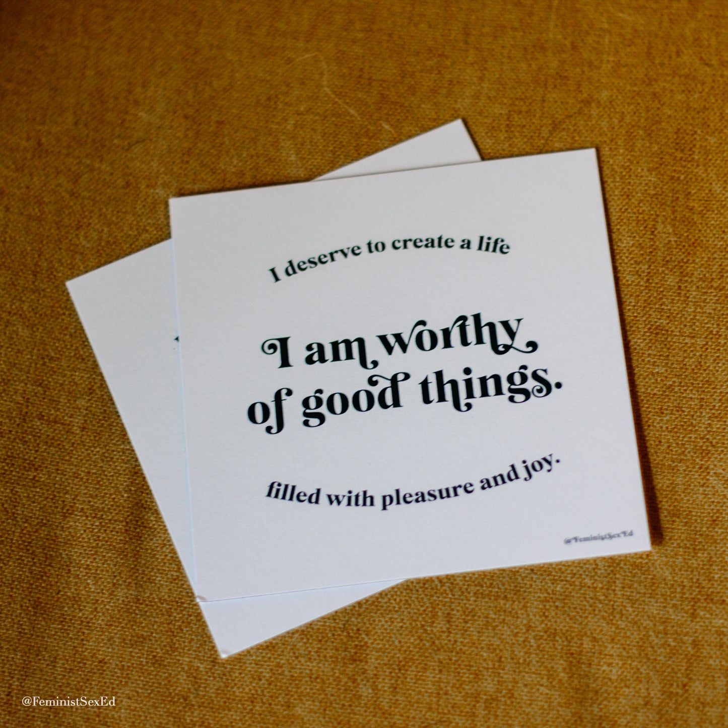 "I am worthy of good things" print
